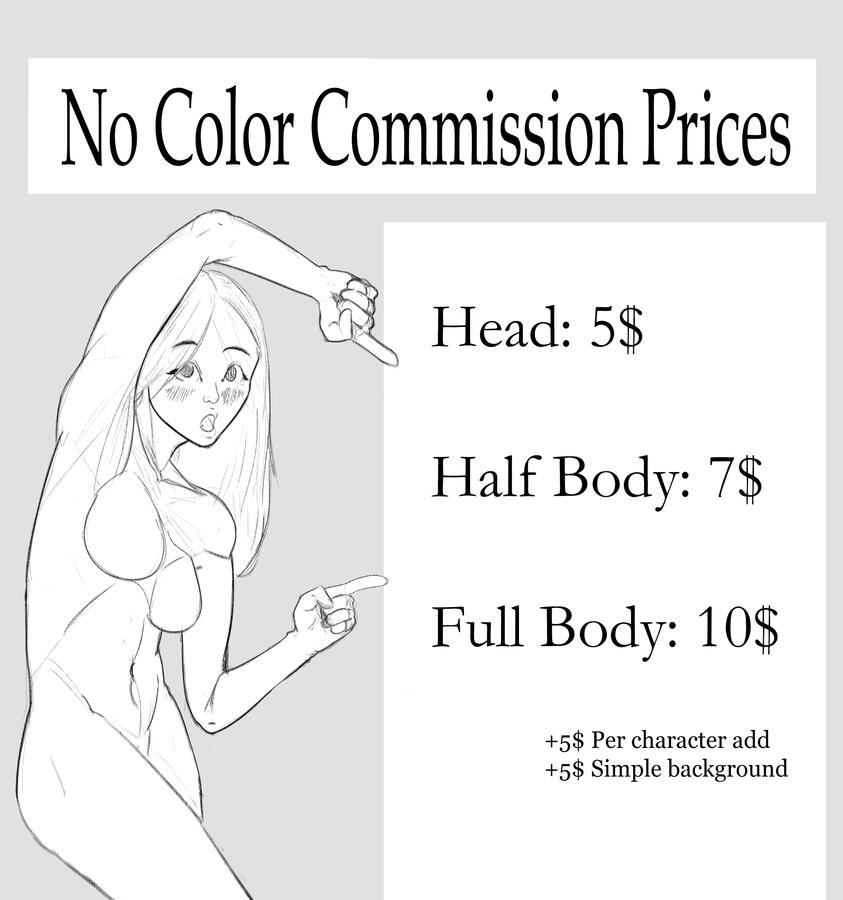 No Color Commission Prices