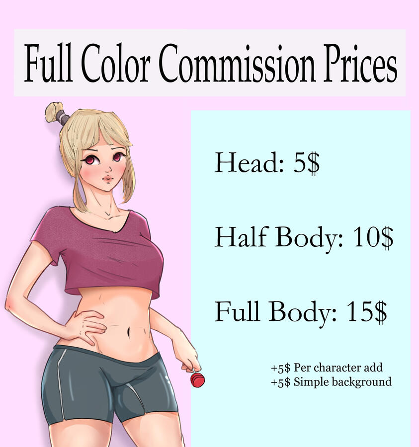 Full Color Commission Prices